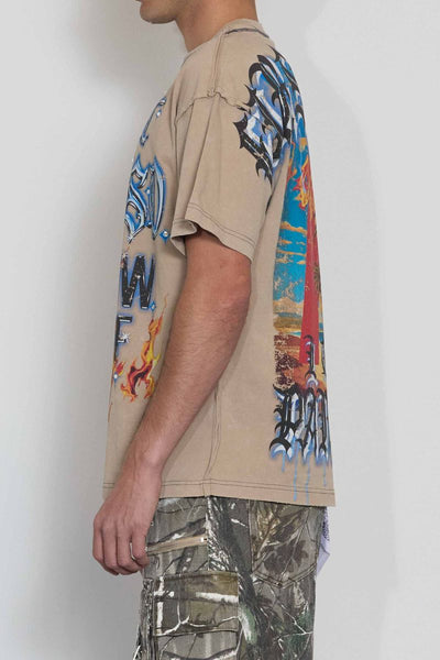 First Row - Lost Paradiso Shouting Night Tee (Khaki)