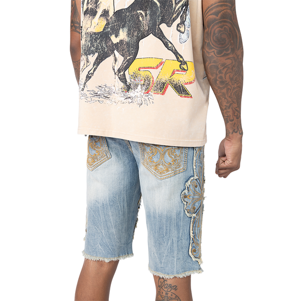 Smoke Rise - Rhinestone Killer Life T-Shirt (Clay)