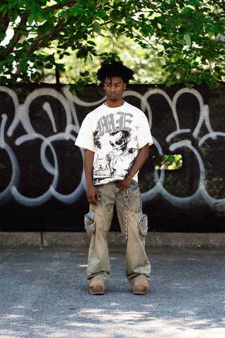 Mixed Emotions - Beach Rhinestone Tee (Cream)