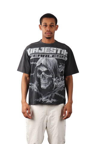 Majestik - Keep It Movin Skull Cropped Tee (Black)