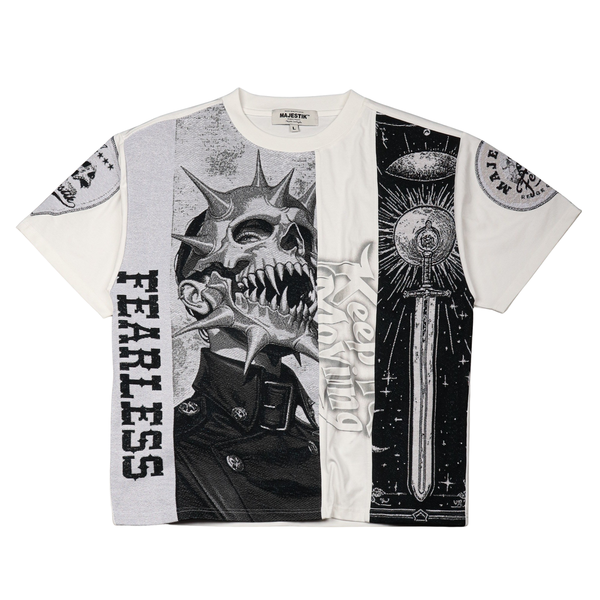 Majestik - Fearless Tapestry Cut & Sewn Mix Tee (Off White)