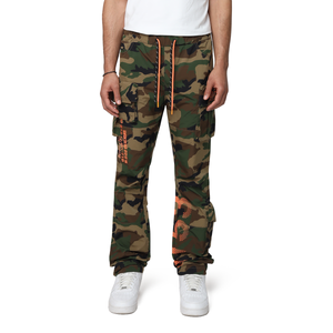 Smoke Rise - Multi Cargo Windbreaker Pant (Wood Camo)