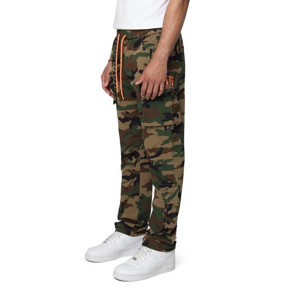 Smoke Rise - Multi Cargo Windbreaker Pant (Wood Camo)