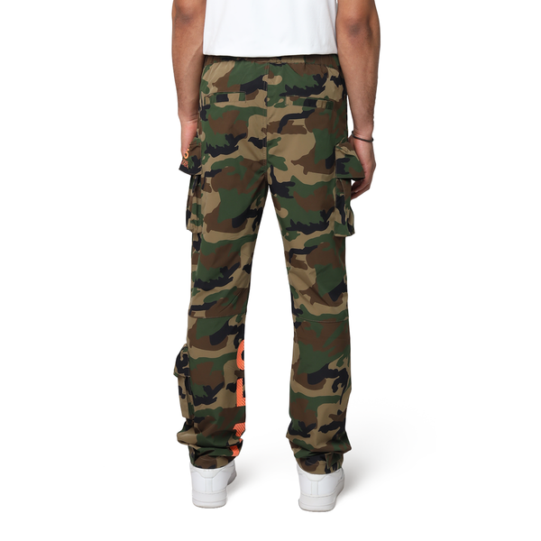 Smoke Rise - Multi Cargo Windbreaker Pant (Wood Camo)