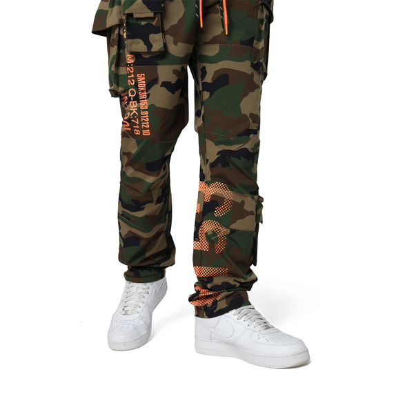 Smoke Rise - Multi Cargo Windbreaker Pant (Wood Camo)