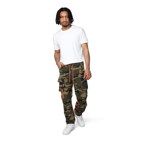 Smoke Rise - Multi Cargo Windbreaker Pant (Wood Camo)