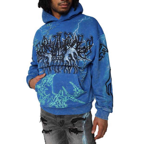 Smoke Rise - Paradise Fleece 2Fer Hoodie (Nautical Blue)