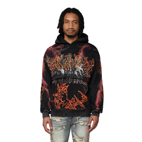 Smoke Rise - Paradise Fleece 2Fer Hoodie (Black)