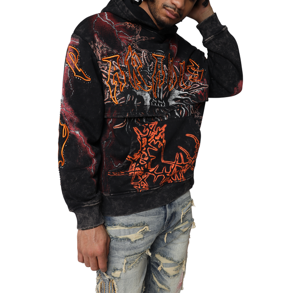 Smoke Rise - Paradise Fleece 2Fer Hoodie (Black)