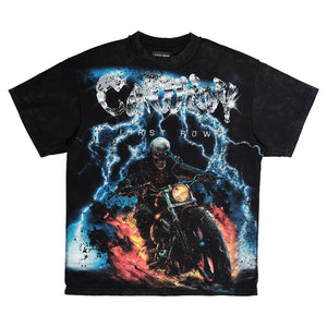 First Row - Caution Not So Quiet Ghost Rider Tee (Black)