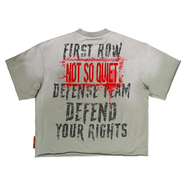 First Row - Cuation Not So Quiet Ghost Rider Cropped Tee (Moss Green)