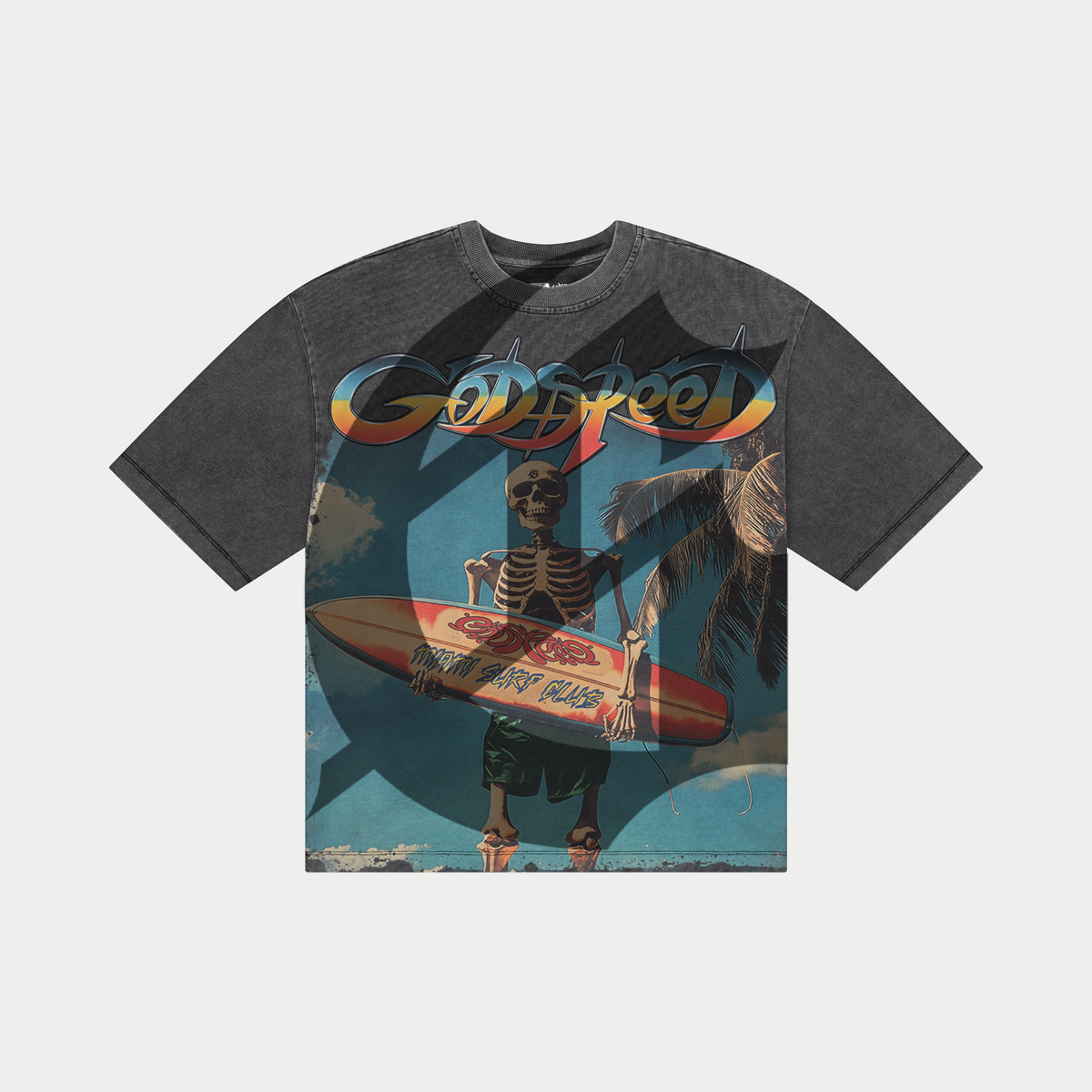 GODSPEED - Miami Surf Club Tee (Grey Wash)