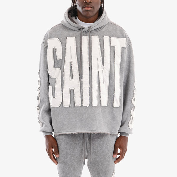 Copper Rivet - Saint Crop Hoodie (Grey)