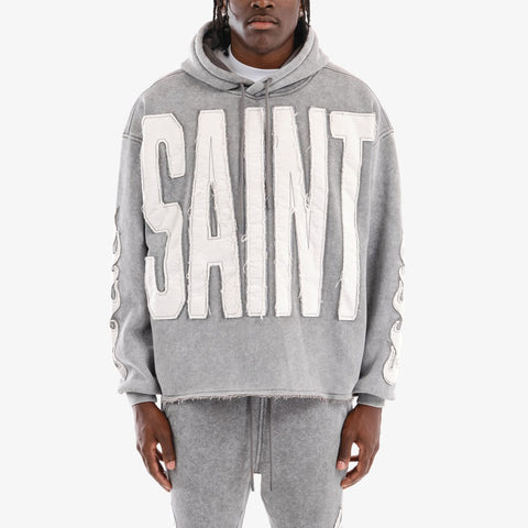 Copper Rivet - Saint Crop Hoodie (Grey)
