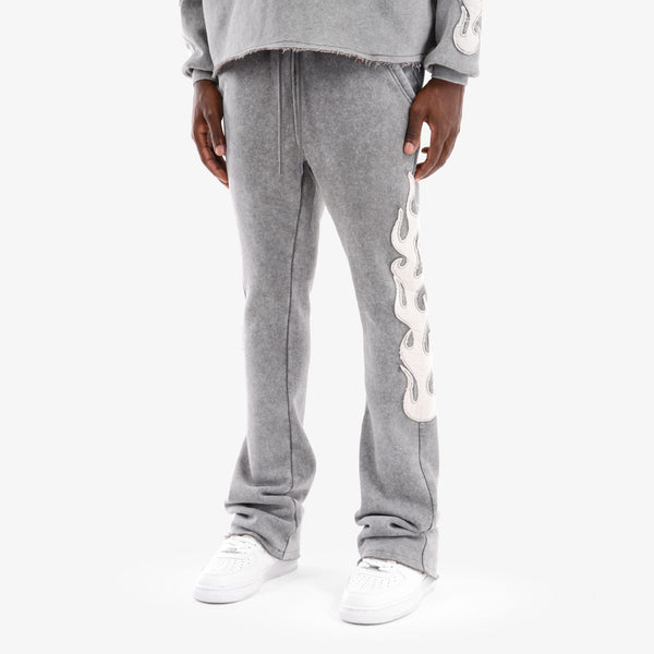 Copper Rivet - Flame Stack Pants (Grey)