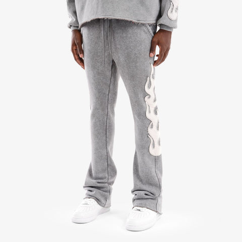 Copper Rivet - Flame Stack Pants (Grey)