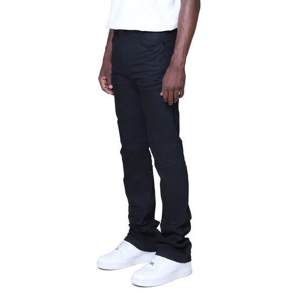 Smoke Rise - Vintage Wash Clean Stacked Jean (Jet Black)