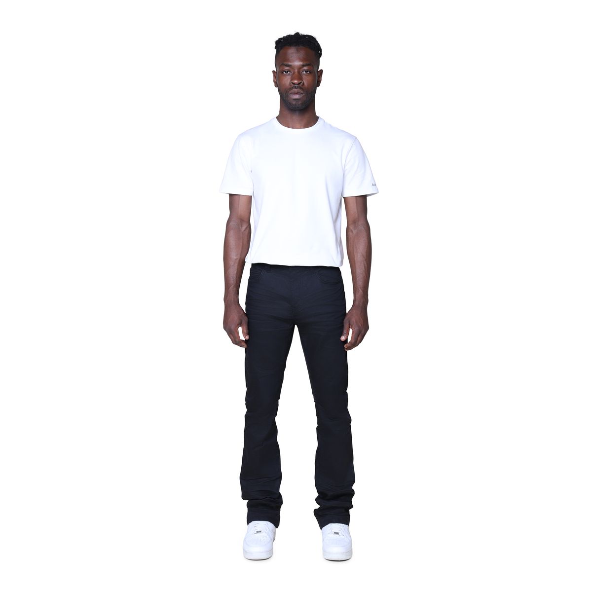 Smoke Rise - Vintage Wash Clean Stacked Jean (Jet Black)