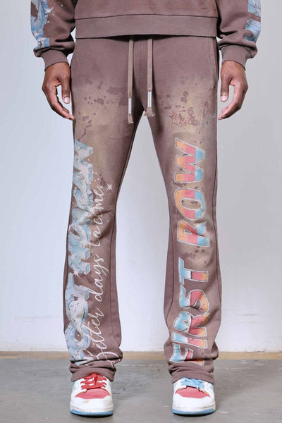 First Row - Post Human New Born Flare Sweatpants  (Cafe)