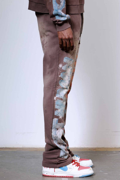 First Row - Post Human New Born Flare Sweatpants  (Cafe)
