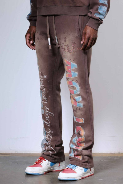 First Row - Post Human New Born Flare Sweatpants  (Cafe)