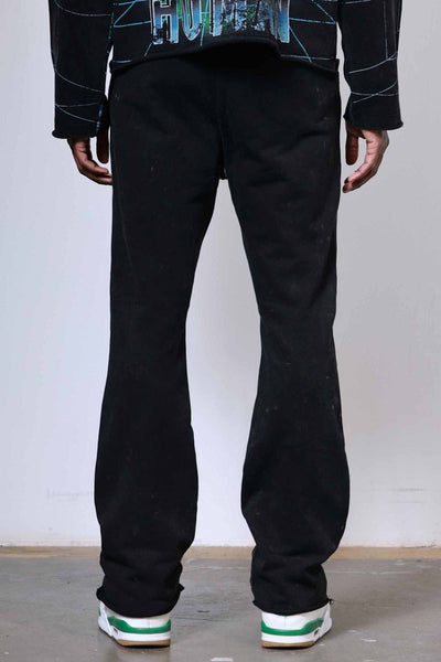 First Row - Post Human Matrix Flare Sweatpants (Black)