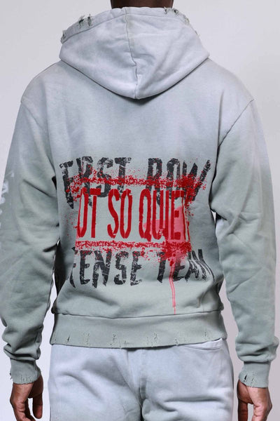 First Row - Caution Not So Quiet Ghost Rider Hoodie (Moss Green)