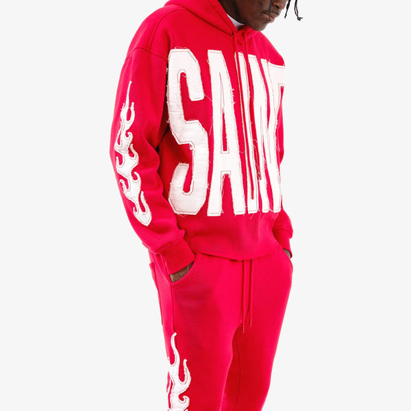 Copper Rivet - Saint Crop Hoodie (Red)