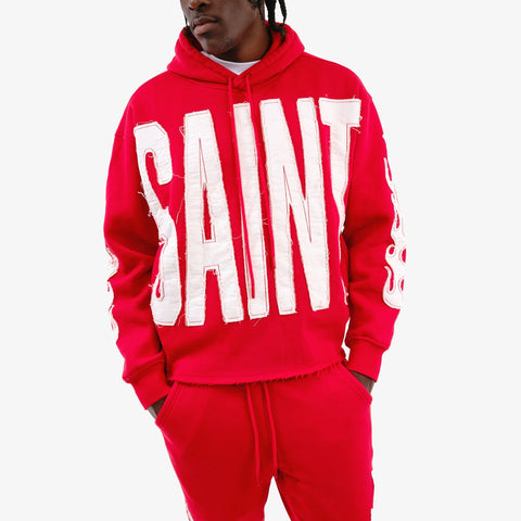 Copper Rivet - Saint Crop Hoodie (Red)