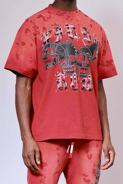 First Row - Wake Up and Be Fierce Applique Tee (Red)