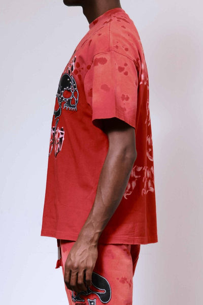 First Row - Wake Up and Be Fierce Applique Tee (Red)