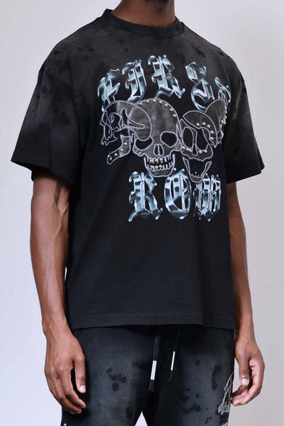 First Row - Wake Up and Be Fierce Applique Tee (Black)