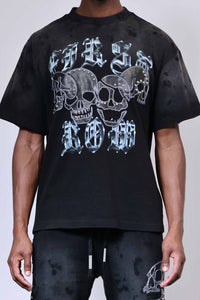 First Row - Wake Up and Be Fierce Applique Tee (Black)