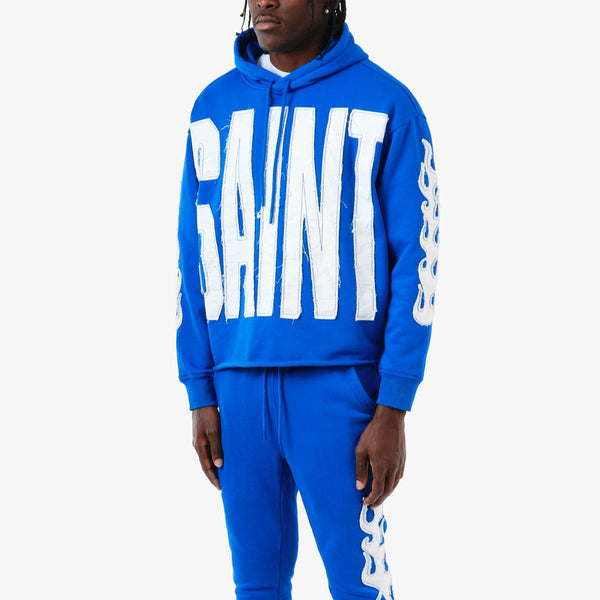 Copper Rivet - Saint Crop Hoodie (Royal)