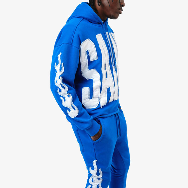 Copper Rivet - Saint Crop Hoodie (Royal)