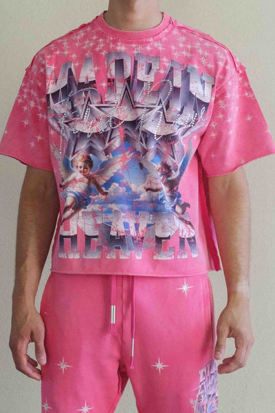 First Row - Made In Heaven Stardust Cropped Tee (Pink)