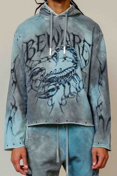 First Row - Be Fierce Green Mist Scorpion Hoodie (Smoke)