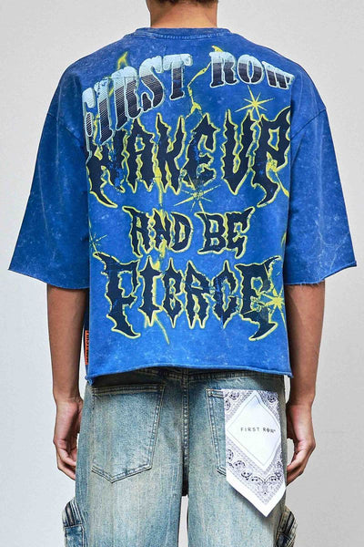 First Row - Be Fierce Stars Scorpion Cropped Tee (Blue)