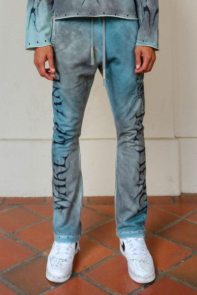 First Row - Be Fierce Green Mist Scorpion Flare Jogger (Smoke)