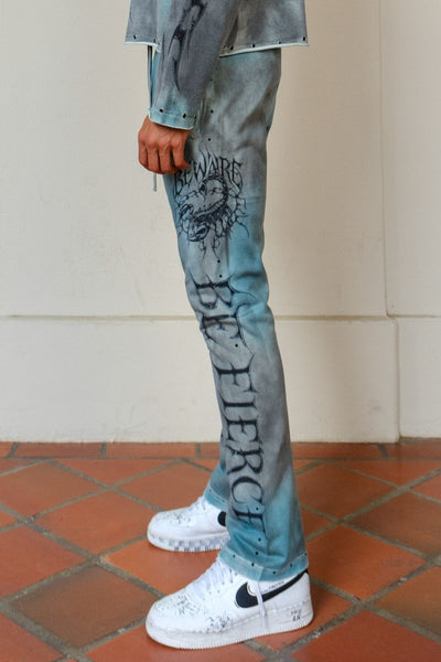 First Row - Be Fierce Green Mist Scorpion Flare Jogger (Smoke)