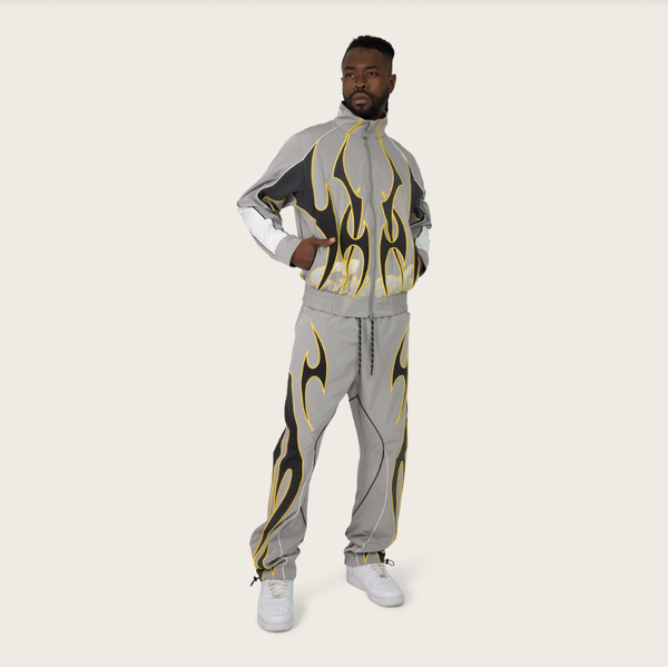 Smoke Rise - Gear Shift Windbreaker Pant (Light Grey)
