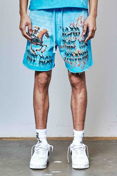 First Row - New Paradigm Ride The Fire Shorts (Blue)