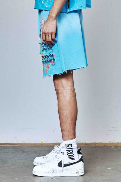 First Row - New Paradigm Ride The Fire Shorts (Blue)