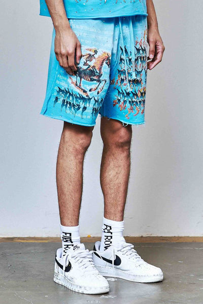 First Row - New Paradigm Ride The Fire Shorts (Blue)