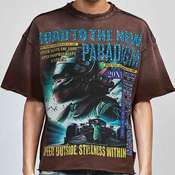 Light Gray First row - New Paradigm Steady At Speed Tee (Brown)