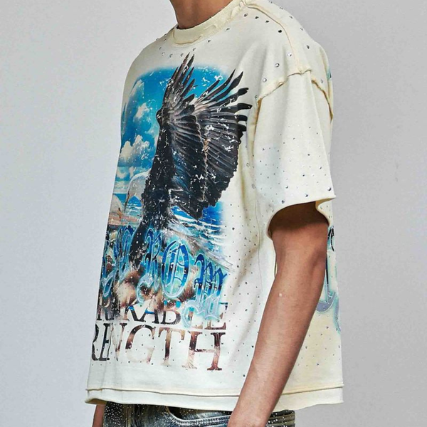 Gray First Row - Above All Things Skyborne Tee (Cream)
