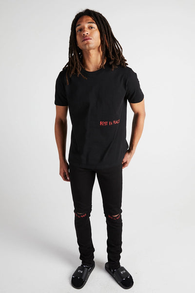 RTA - Liam Tee W/ Red RIP Cross (Black/Red)