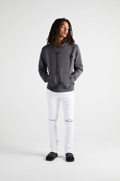 RTA - Dion Hoodie W/ RIP Cross (Distressed Grey)