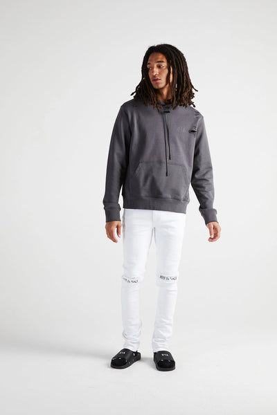 RTA - Dion Hoodie W/ RIP Cross (Distressed Grey)