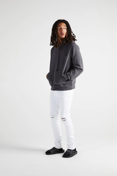 RTA - Dion Hoodie W/ RIP Cross (Distressed Grey)